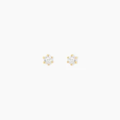 Boucles D'oreilles Puces Eddie Or Jaune Oxyde