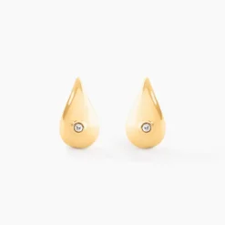 Boucles D'Oreilles Puces Eleone Or Jaune Diamant