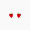 Boucles D'oreilles Puces Elizabetae Fraise Or Jaune