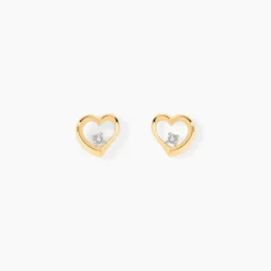 Boucles D'Oreilles Puces Erastus Or Jaune Diamant