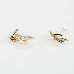 Boucles D'oreilles Puces Ester Or Jaune Diamant