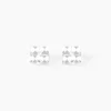 Boucles D'oreilles Puces Eve Argent Blanc Oxyde De Zirconium