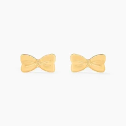 Boucles D'oreilles Puces Evonne Noeud Or Jaune