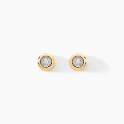 Boucles D'oreilles Puces Fatiana Or Jaune Diamant
