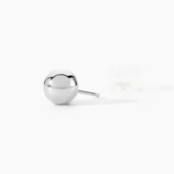 Boucles D'oreilles Puces Fidelia Boule Or Blanc