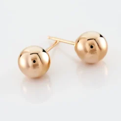 Boucles D'oreilles Puces Fidelia Boule Or Rose