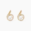 Boucles D'oreilles Puces Florentina Plaqué Or Jaune Oxyde De Zirconium