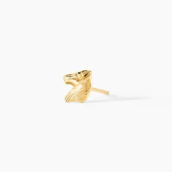Boucles D'oreilles Puces Freyia Cheval Or Jaune