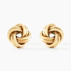Boucles D'oreilles Puces Ilhame Nid Or Jaune