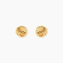 Boucles D'oreilles Puces Ilhame Nid Or Jaune