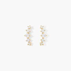 Boucles D'Oreilles Puces Illumia Or Jaune Oxyde De Zirconium