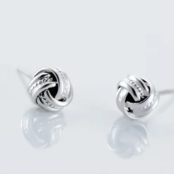 Boucles D'oreilles Puces Iloa Argent Blanc