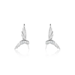 Boucles D'oreilles Puces Irysa Argent Blanc Oxyde De Zirconium