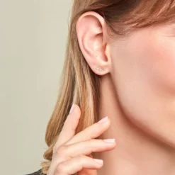 Boucles D'oreilles Puces Iuliana Or Jaune Oxyde De Zirconium