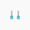 Boucles D'oreilles Puces Josefa Argent Blanc Oxyde De Zirconium
