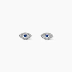 Boucles D'oreilles Puces Josue Argent Blanc Oxyde De Zirconium