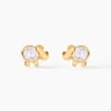 Boucles D'oreilles Puces Jumboo Or Jaune Oxyde De Zirconium