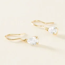Boucles D'oreilles Puces Kalyne Or Jaune Oxyde De Zirconium