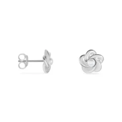 Boucles D'oreilles Puces Kanani Argent Blanc Perle De Culture