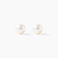 Boucles D'oreilles Puces Kesya Or Jaune Perle De Culture