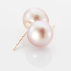 Boucles D'oreilles Puces Kesya Or Jaune Perle De Culture