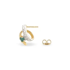 Boucles D'oreilles Puces Kirsten Or Jaune Agate