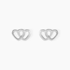 Boucles D'oreilles Puces Lehinaae Argent Blanc