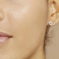 Boucles D'oreilles Puces Marineta Or Jaune Oxyde De Zirconium