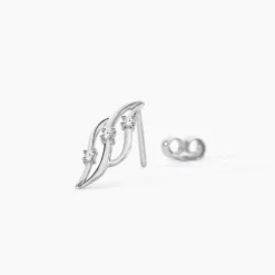 Boucles D'oreilles Puces Marnie Or Blanc Diamant