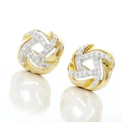 Boucles D'oreilles Puces Maryanna Or Jaune Diamant