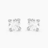 Boucles D'oreilles Puces Maurane Argent Blanc Diamant Synthétique