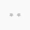 Boucles D'oreilles Puces Meriame Argent Blanc Oxyde De Zirconium
