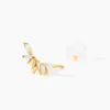 Boucles D'oreilles Puces Miyako Or Jaune Oxyde De Zirconium