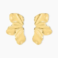 Boucles D'oreilles Puces Myria Acier Jaune