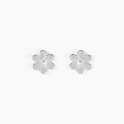 Boucles D'oreilles Puces Niva Argent Blanc