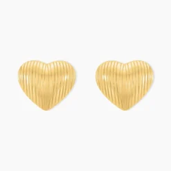 Boucles D'oreilles Puces Nolene Acier Jaune