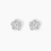 Boucles D'Oreilles Puces Olyss Argent Blanc