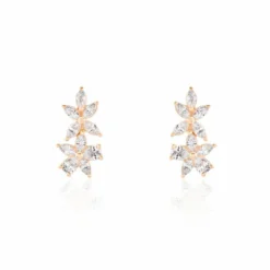Boucles D'oreilles Puces Oralie Argent Rose Oxyde De Zirconium