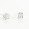 Boucles D'oreilles Puces Or Blanc Victoria Diamants