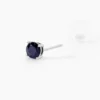 Boucles D'oreilles Puces Or Blanc Onora Saphir
