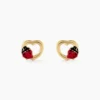 Boucles D'oreilles Puces Or Jaune Syringa Smalto