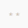 Boucles D'oreilles Puces Or Jaune Convallaria Oxydes