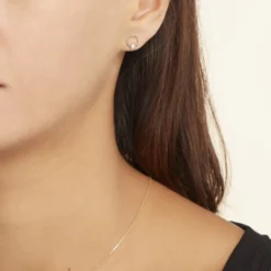 Boucles D'oreilles Puces Or Jaune Akiva Diamants