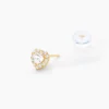 Boucles D'oreilles Puces Or Jaune Festuca Oxydes De Zirconium