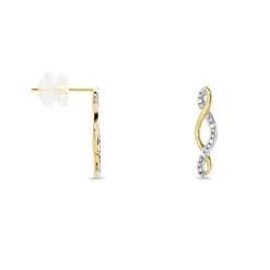 Boucles D'oreilles Puces Or Jaune Abisai Diamants