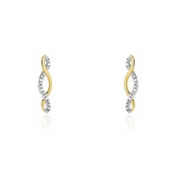 Boucles D'oreilles Puces Or Jaune Abisai Diamants