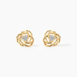 Boucles D'oreilles Puces Or Jaune Abidemi Diamants