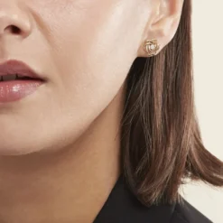 Boucles D'oreilles Puces Or Jaune Abidemi Diamants