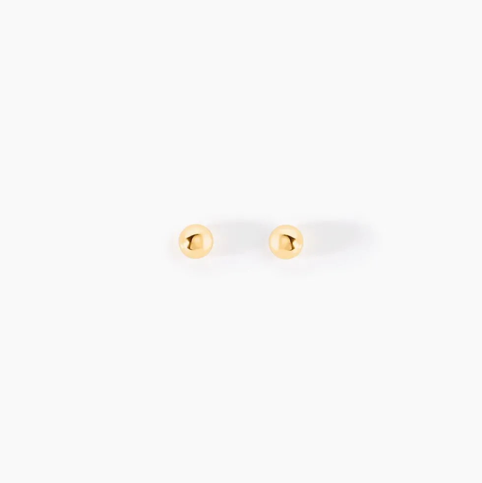 Boucles D'oreilles Puces Or Jaune Fidelia