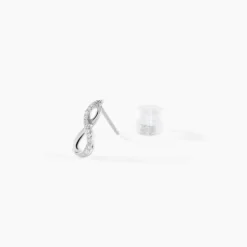 Boucles D'oreilles Puces Osanna Or Blanc Diamants